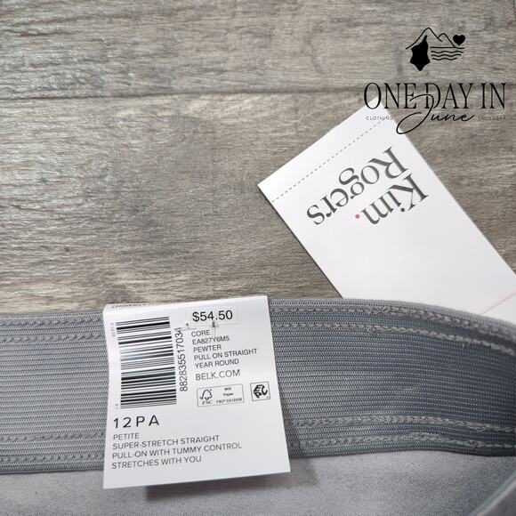 Kim Rogers Petite Super Stretch Straight Leg Pants Size 12P - Picture 2 of 6